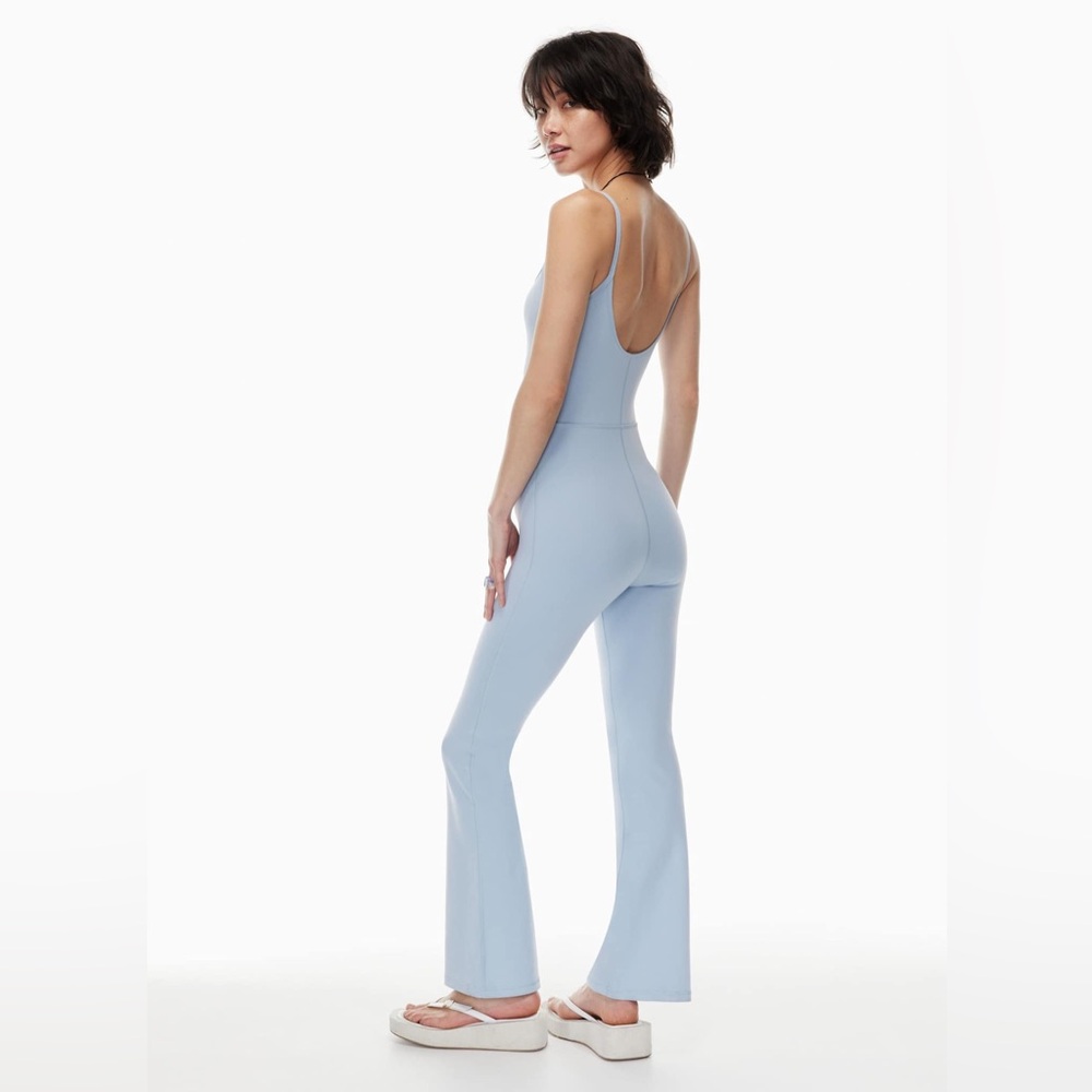 Aritzia Wilfred Free Baby Ice Blue Freestyle Kick Flare Sleeveless Jumpsuit- 2XS